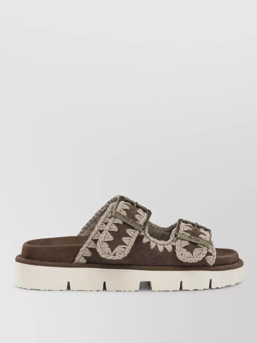 Mou Leather Slides