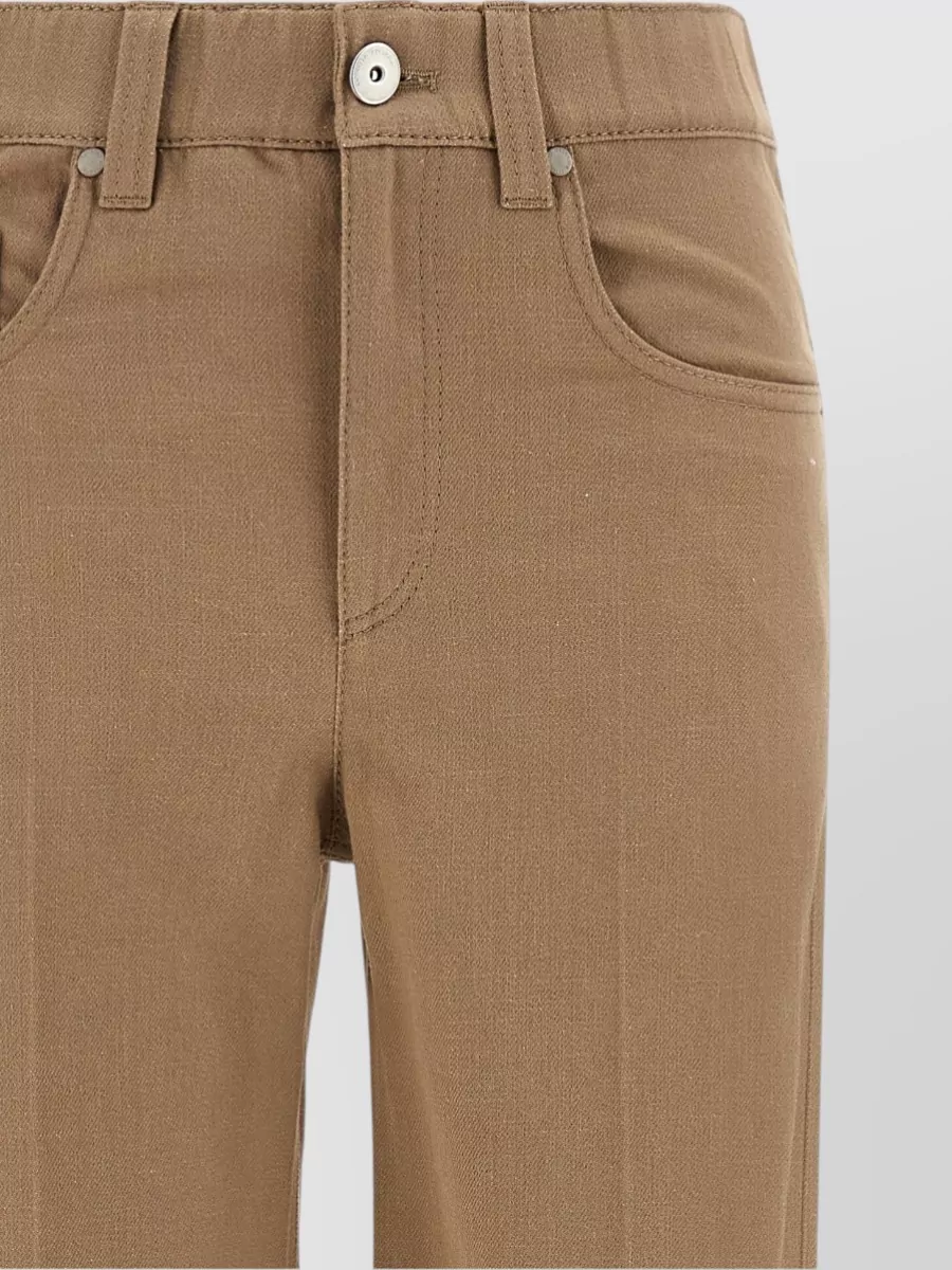 Brunello Cucinelli Denim Wide-Leg High-Rise Jeans