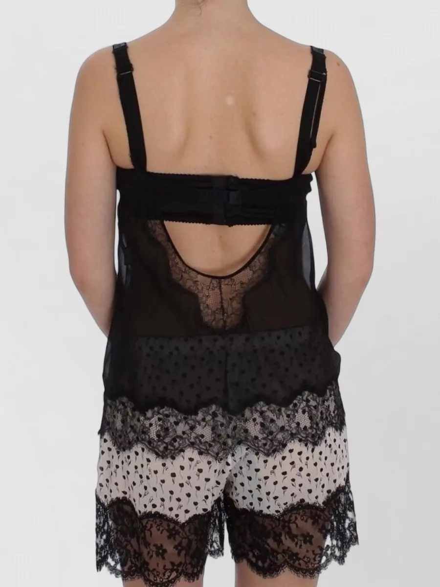 Dolce&Gabbana Silk Floral Lace Top