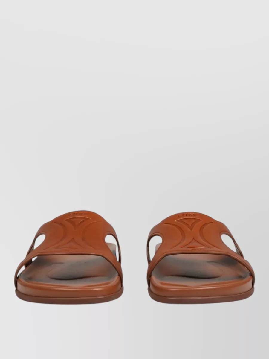 Celine Leather Logo Slides