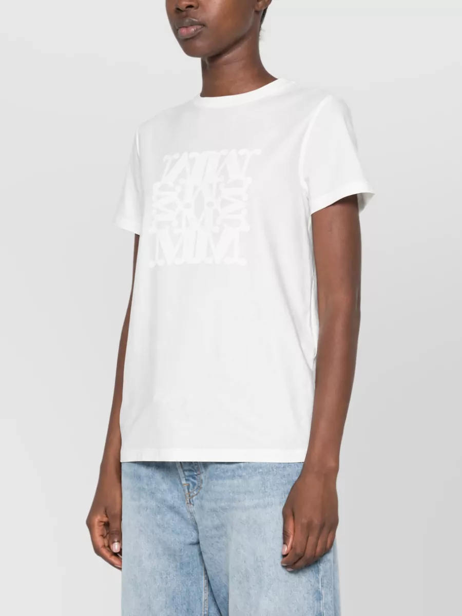 Max Mara Logo Print Crew Neck Short Sleeve T-Shirt