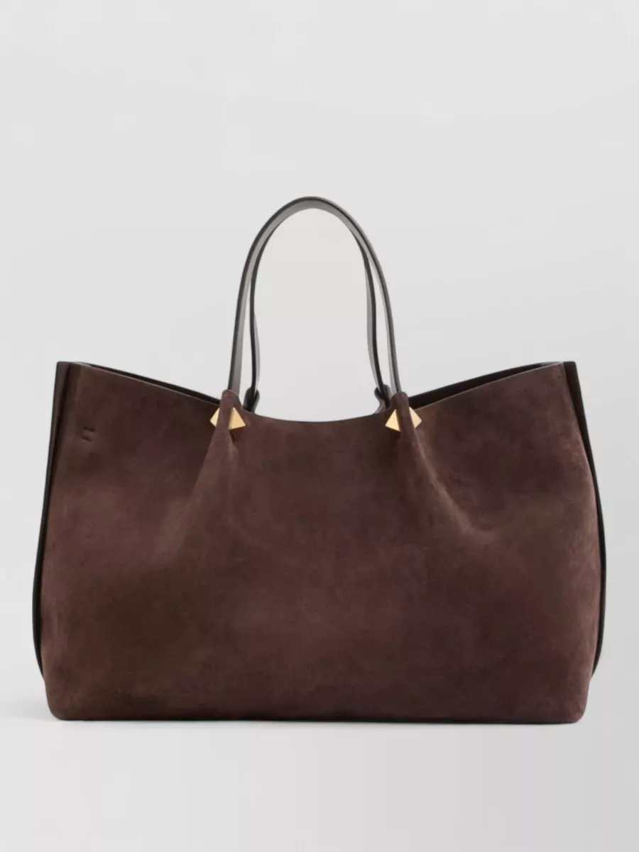 Valentino Suede Leather Large Tote Bag