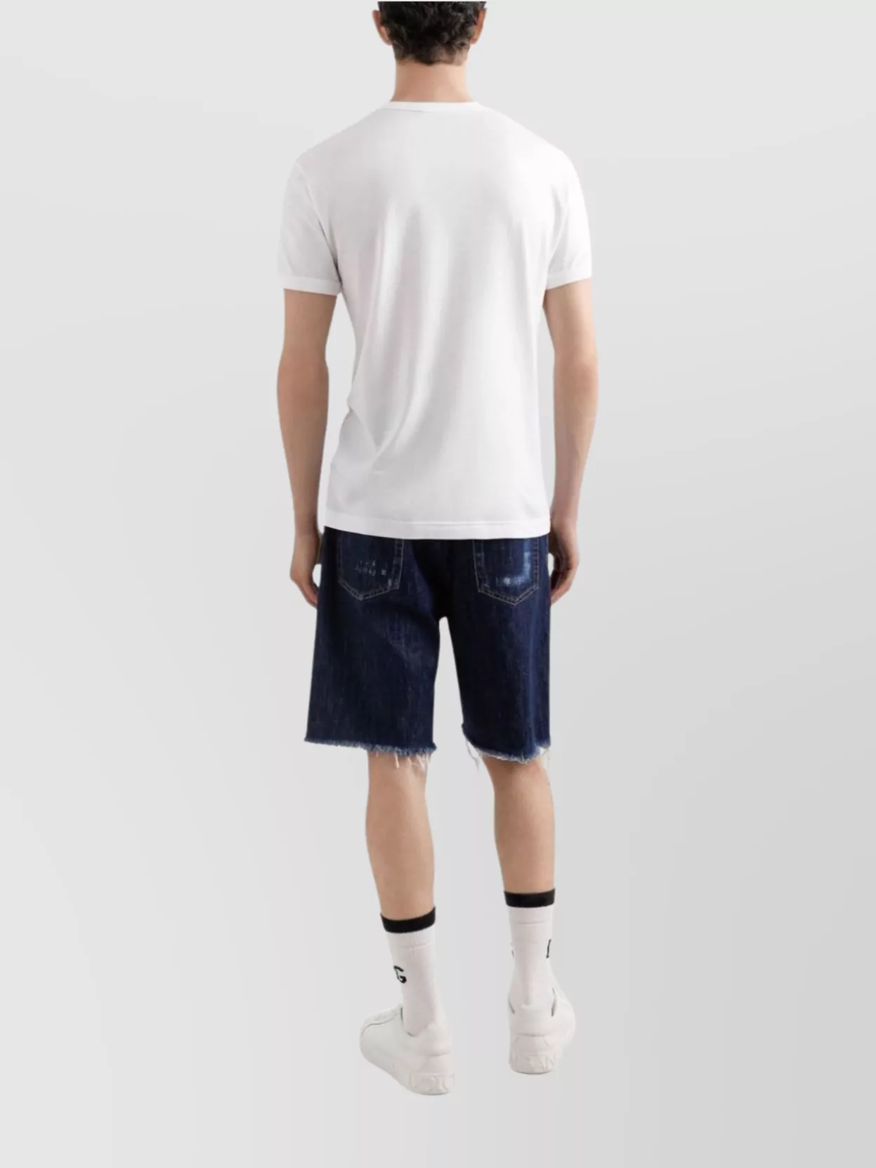 Dolce & Gabbana White Heraldic Patch Cotton T-shirt In White