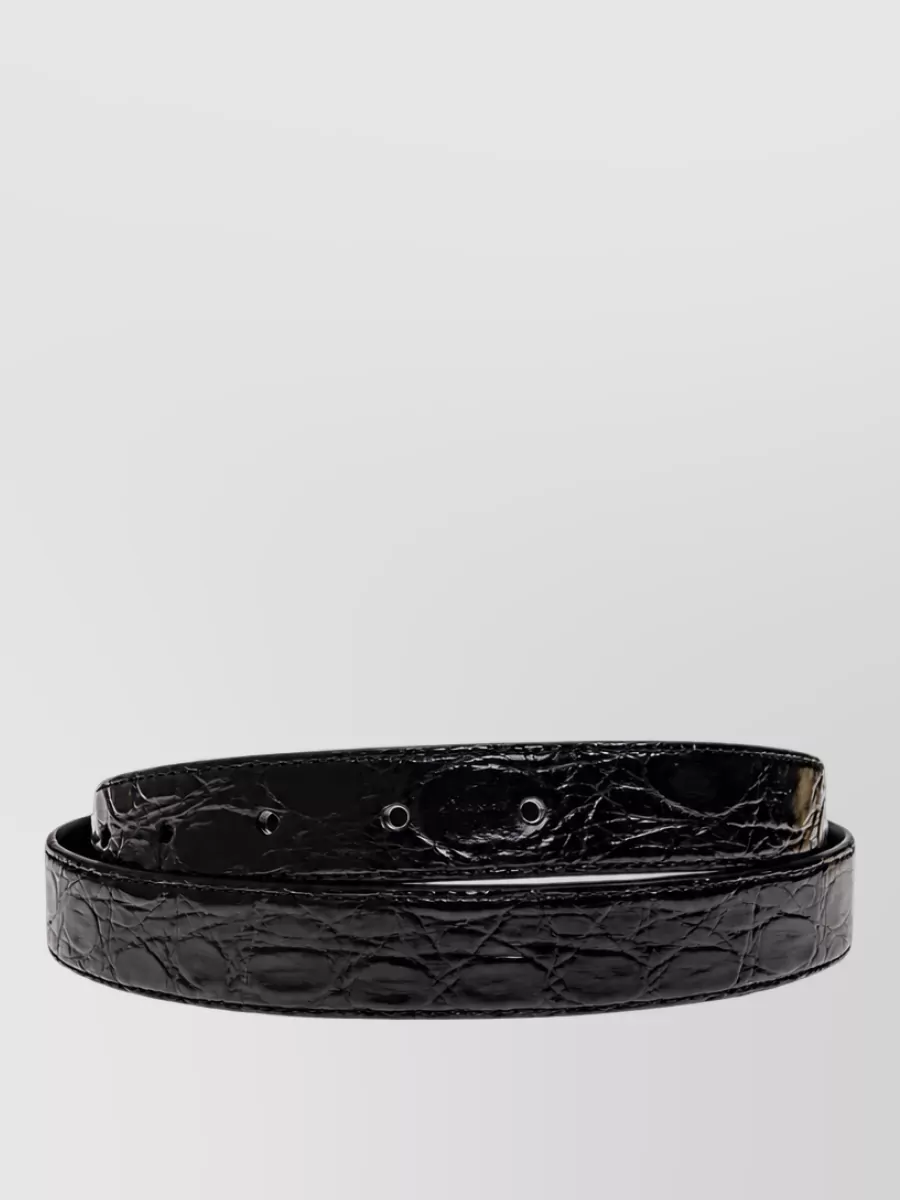 Dolce&Gabbana Caiman Leather Belt