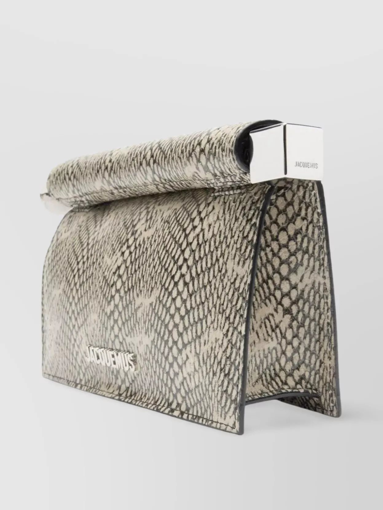 Jacquemus La Petit Pochette Rond Snakeskin-embossed Clutch Bag