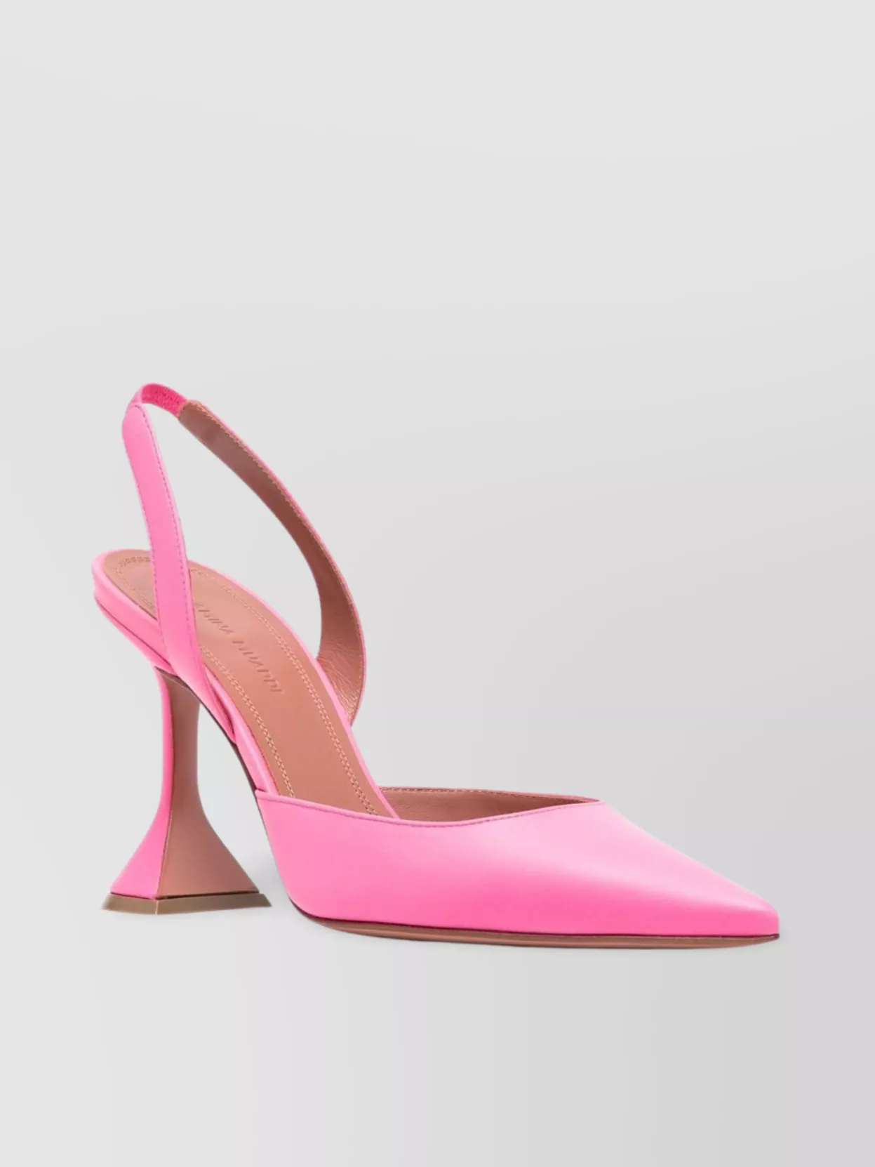 Amina Muaddi Holli 100Mm Slingback Pumps In Calf Leather