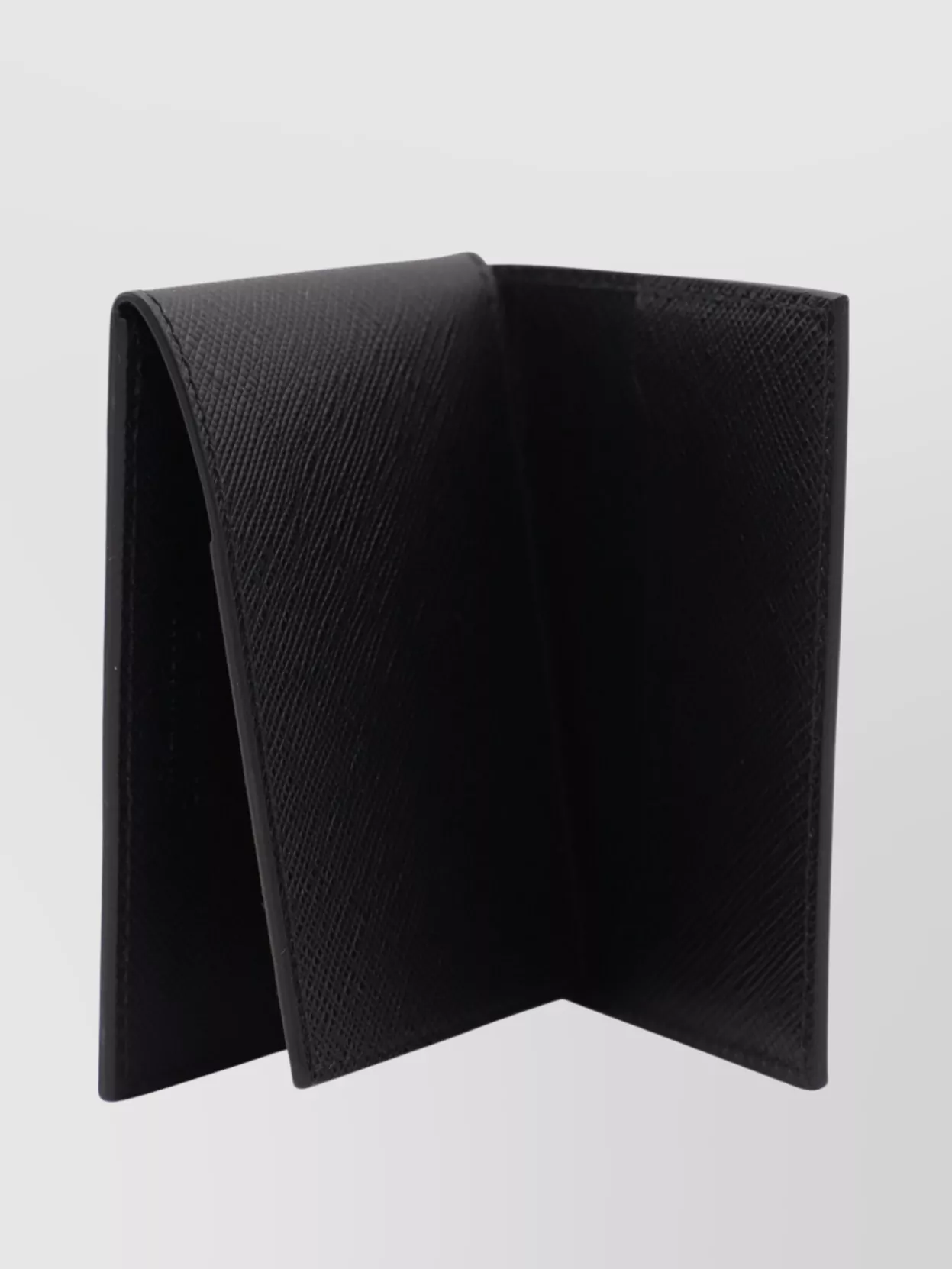 Montblanc Compact Foldable Textured Wallets In Black