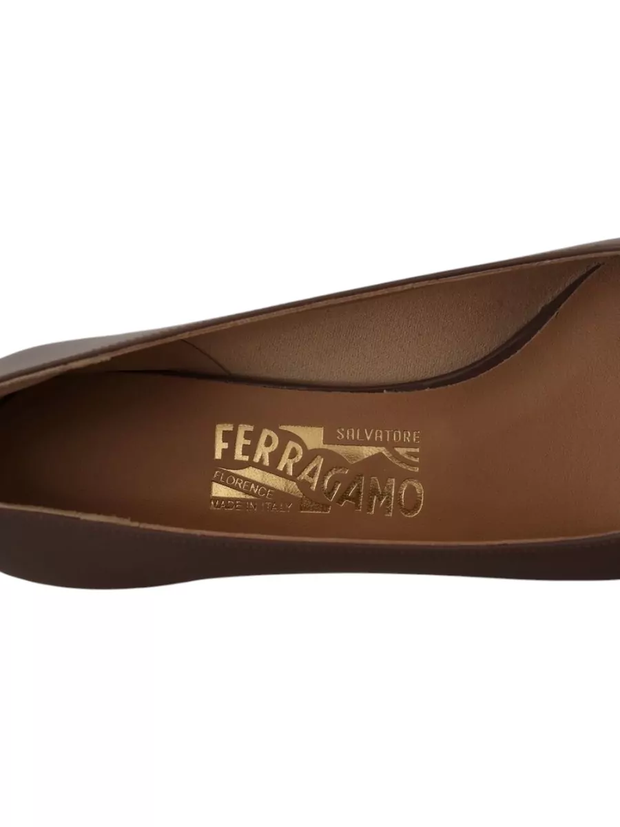 Ferragamo Leather Ballerina Shoes