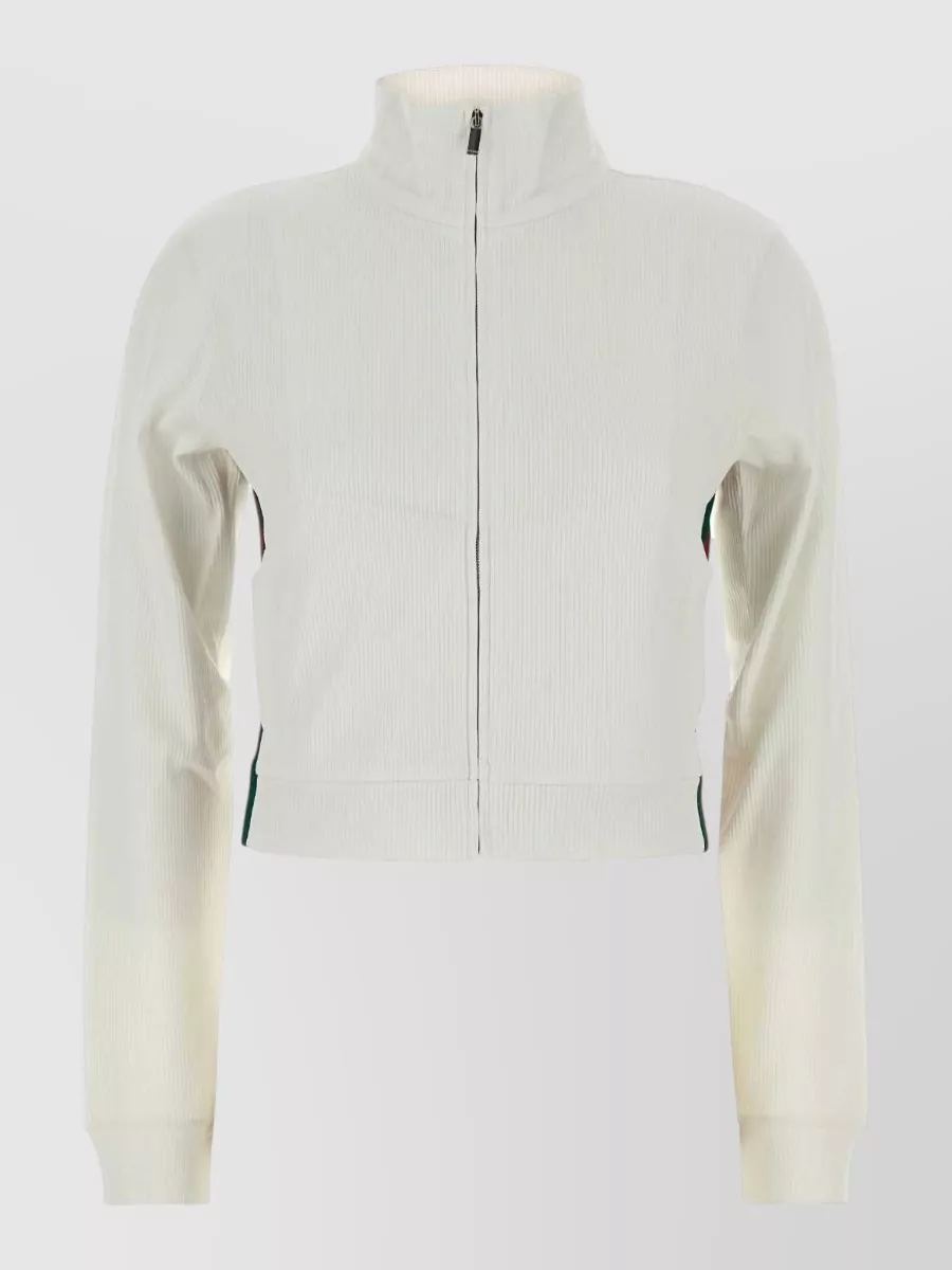 Gucci ribbed high-neck cropped jacket