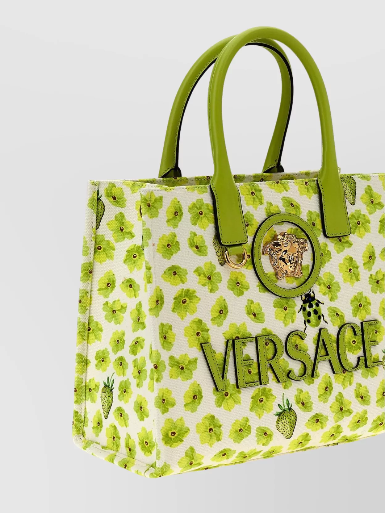 Versace 'The Medusa' Floral Print Tote Bag