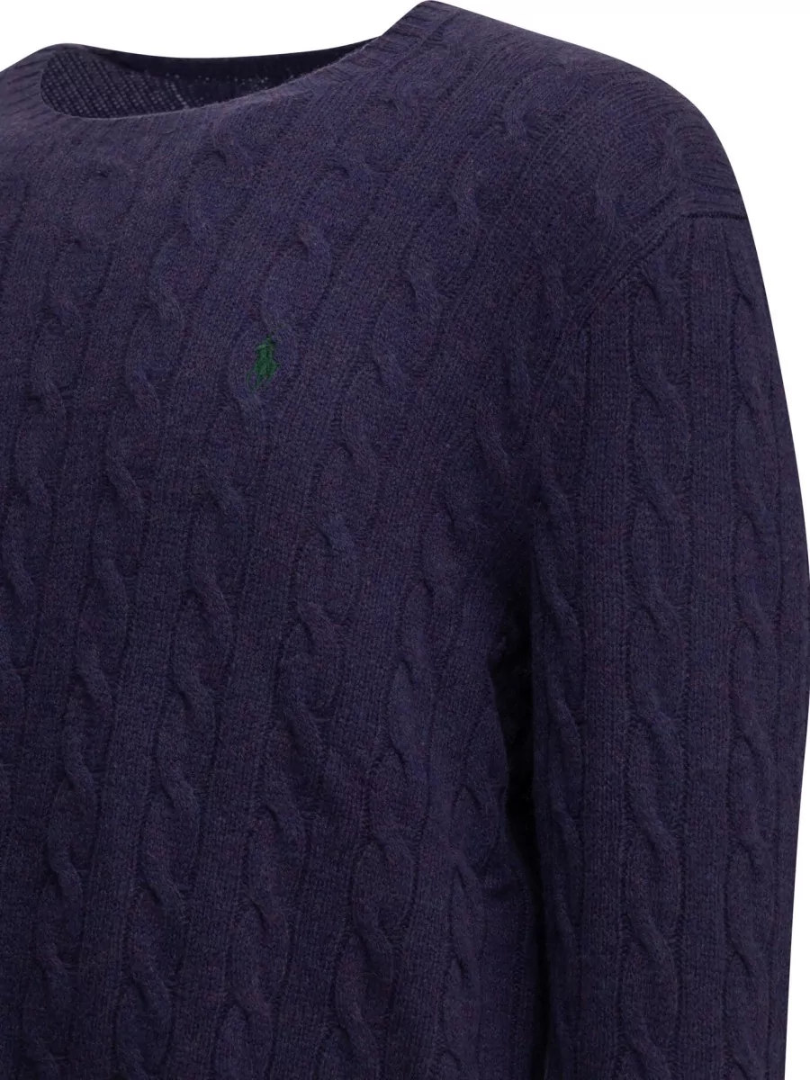 Polo Ralph Lauren Cable-Knit Wool Cashmere Crew-Neck Sweater