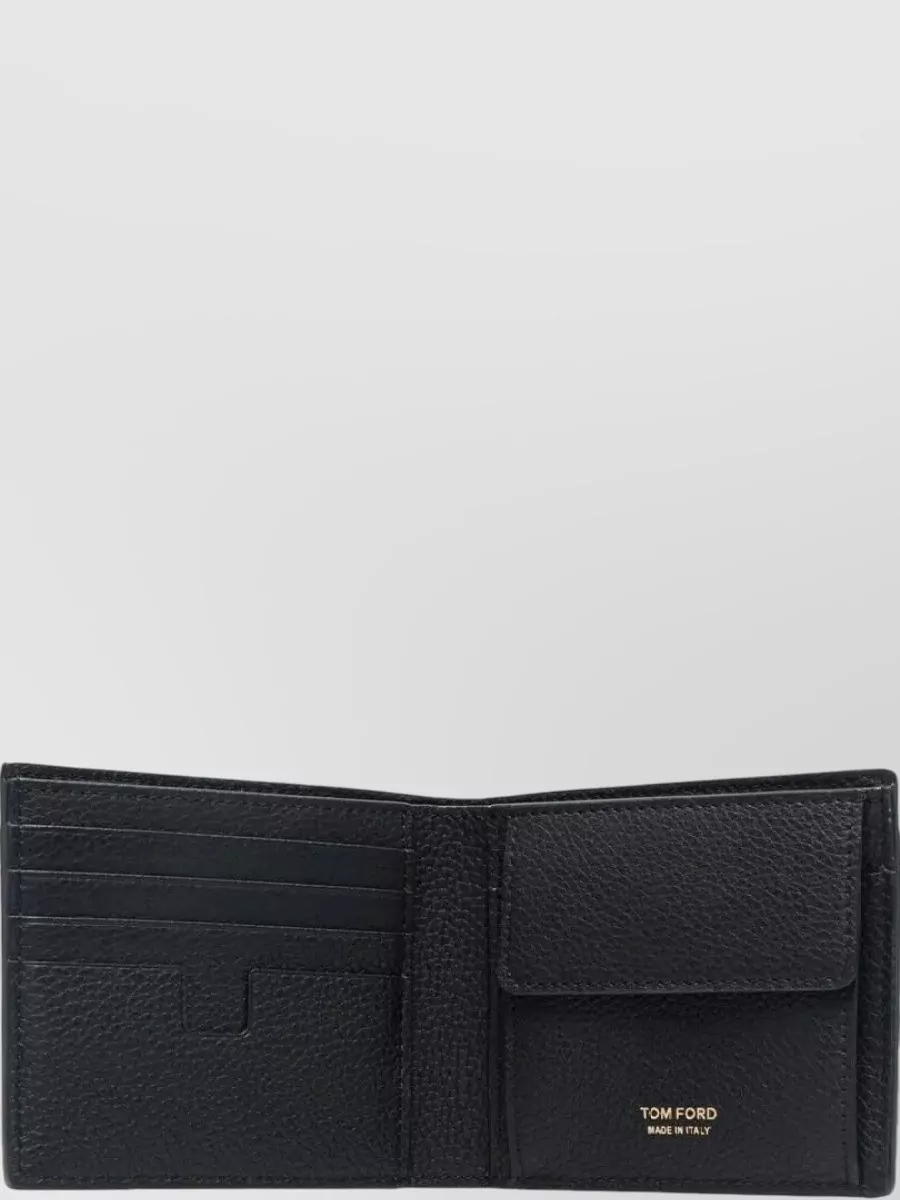 Tom Ford Grain Leather T Line Bi Fold Wallet