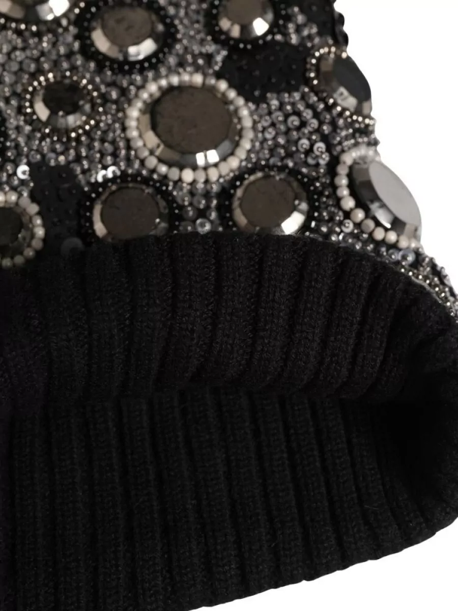 Dolce&Gabbana Wool Crystal Embellished Balaclava