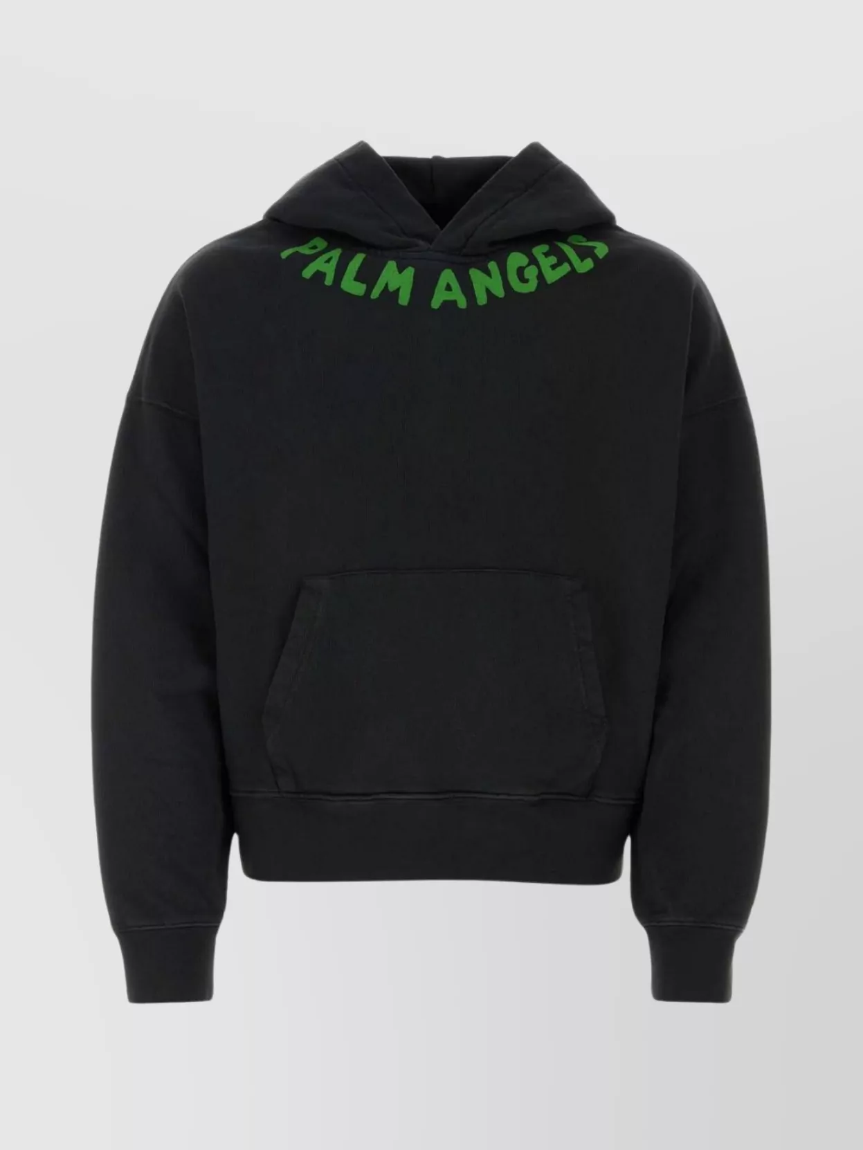 PALM ANGELS COTTON SWEATSHIRT WITH HOOD AND POCKET