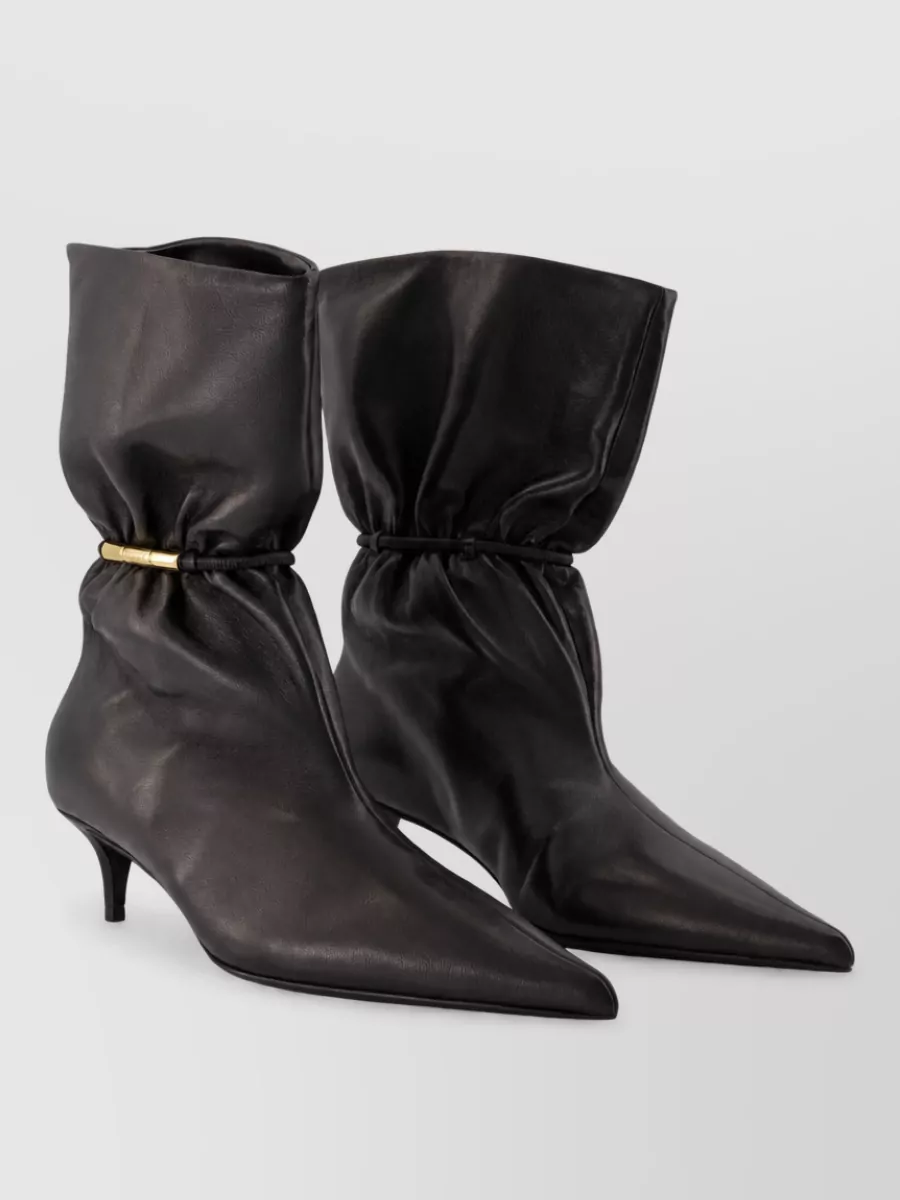 Balmain leather ankle boots