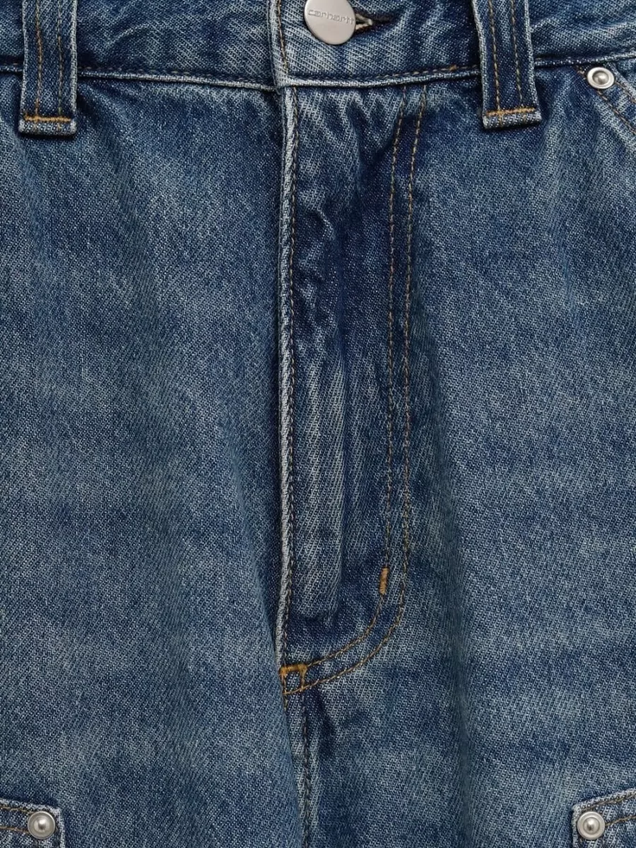 Carhartt Wip Utility Denim Shorts Dual Knee Design