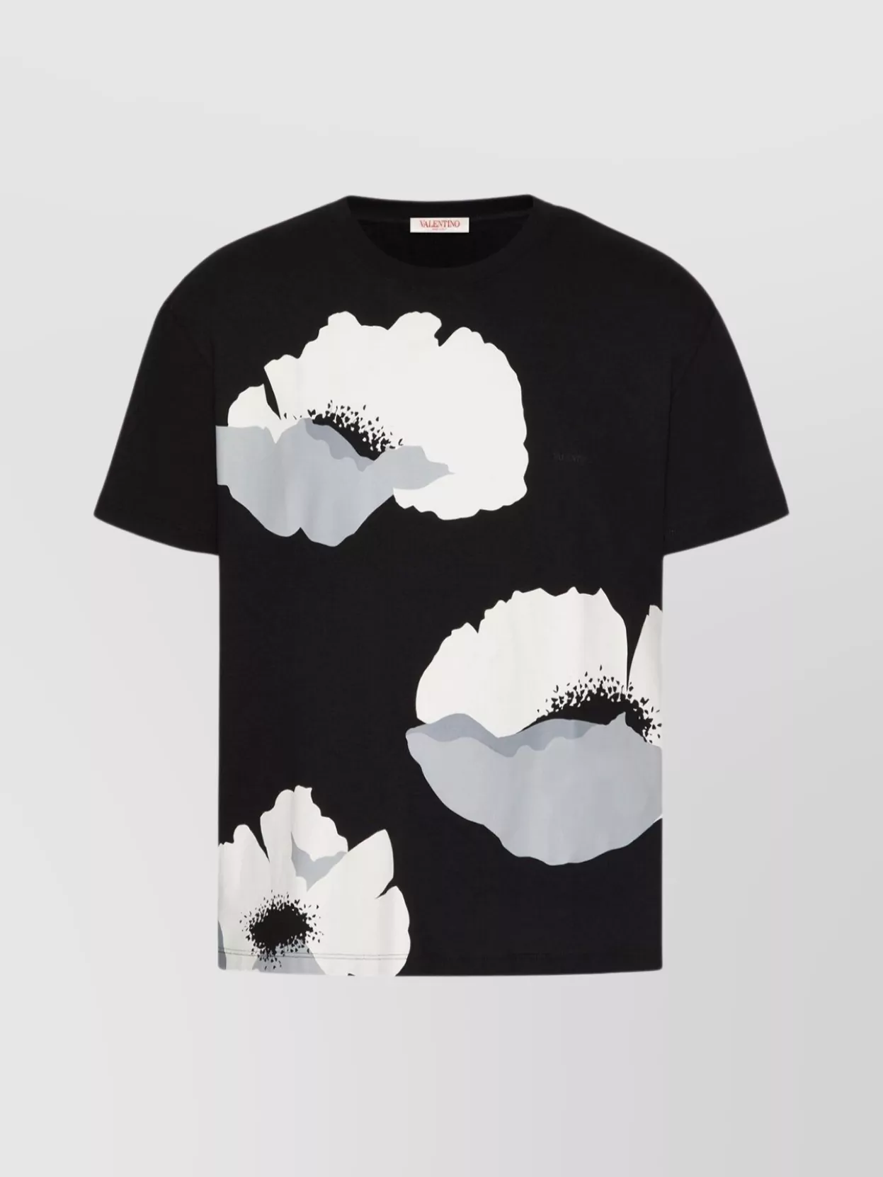 Shop Valentino Flower Portrait Print Cotton T-shirt