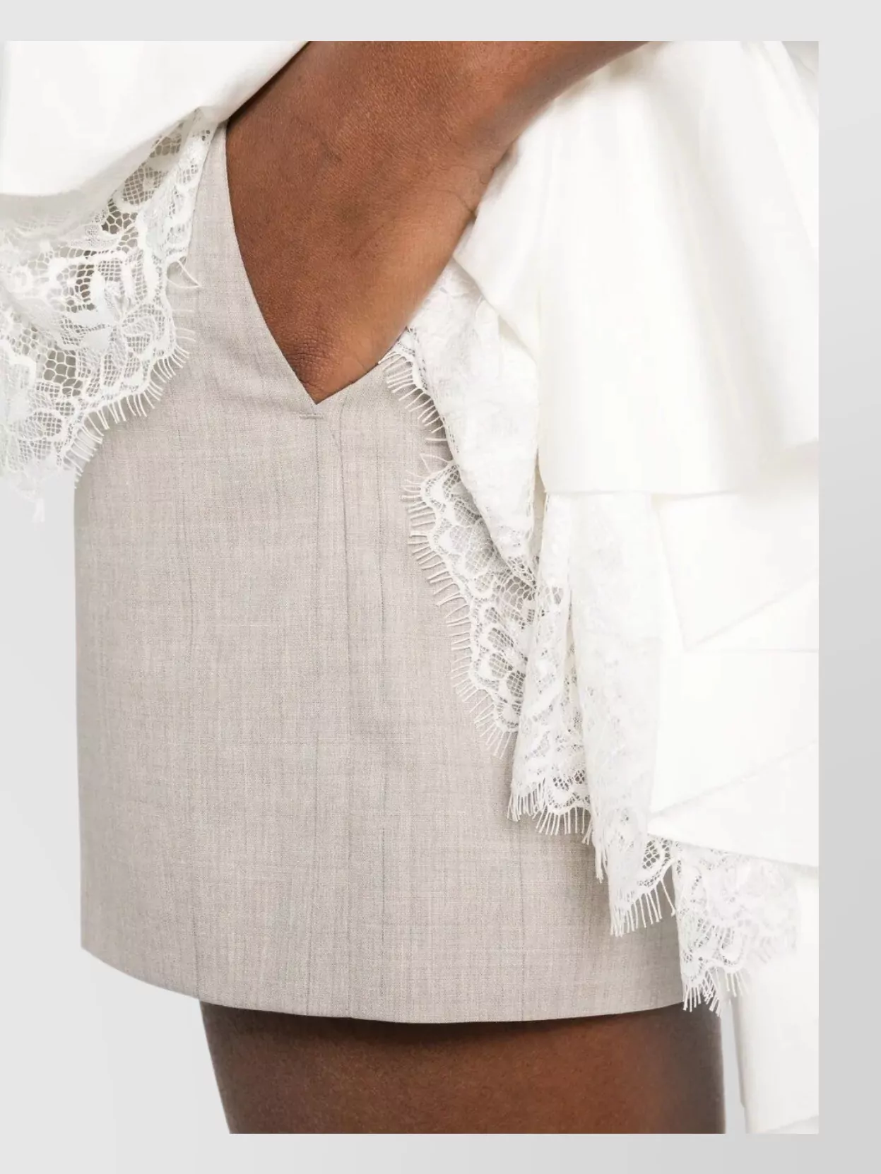 Moschino Lace Trim Shorts Belt