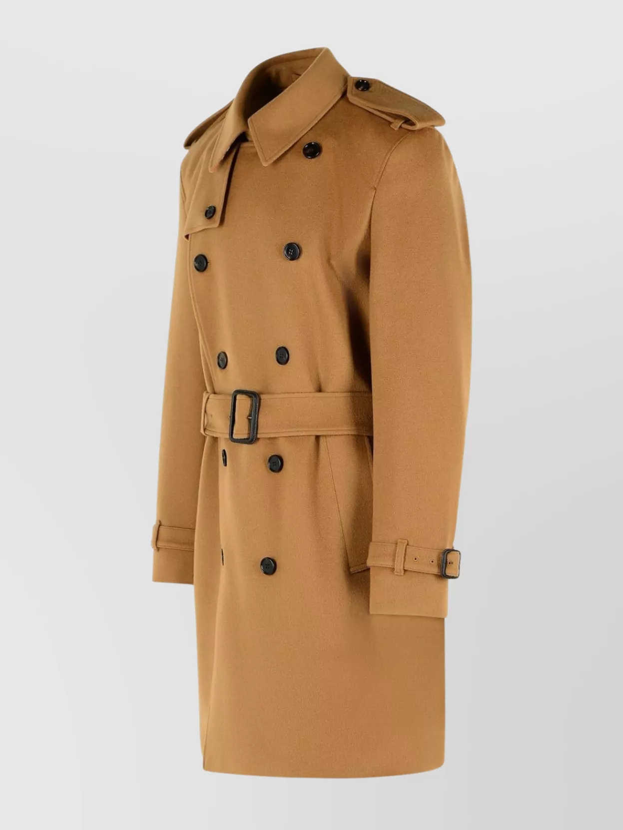 Burberry Double-Breasted Cashmere Trench Coat Belted