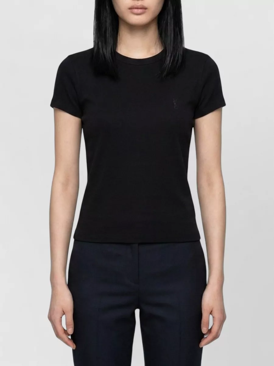 Saint Laurent Cotton slim-fit monogram t-shirt