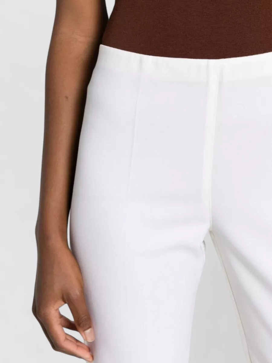 Parosh Wool Mid-Rise Cropped Flared Trousers