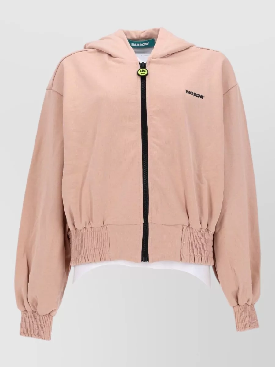 Barrow cotton hooded zip jacket