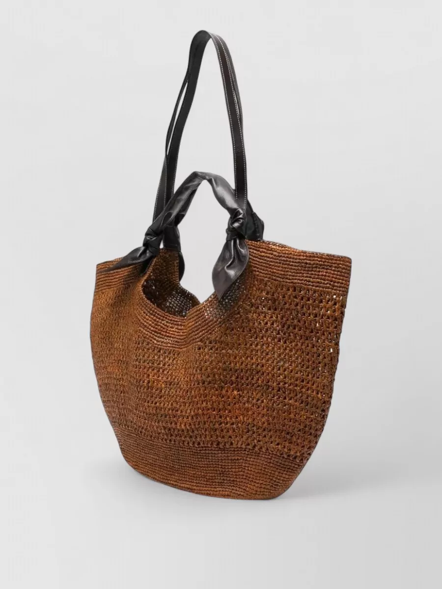 Hereu Fonol Raffia Tote Bag Dual Handles