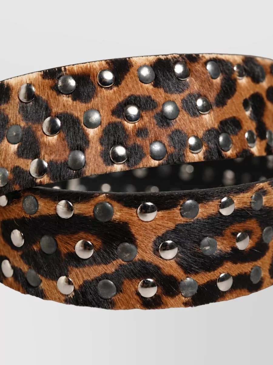 Dolce&Gabbana calf hair studded belt
