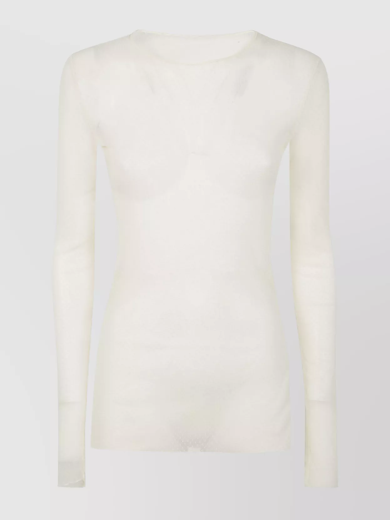 Uma Wang Lightweight Sheer Stretch Fit Long Sleeve Top