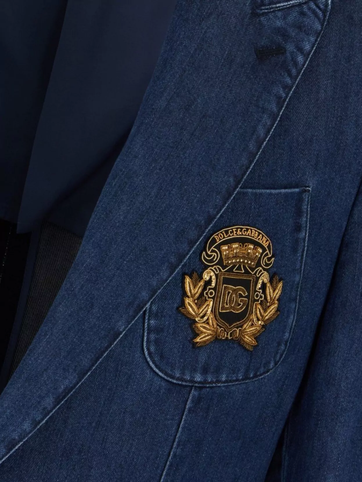 Dolce&Gabbana Denim Jacket With Notched Lapels And Front Pockets