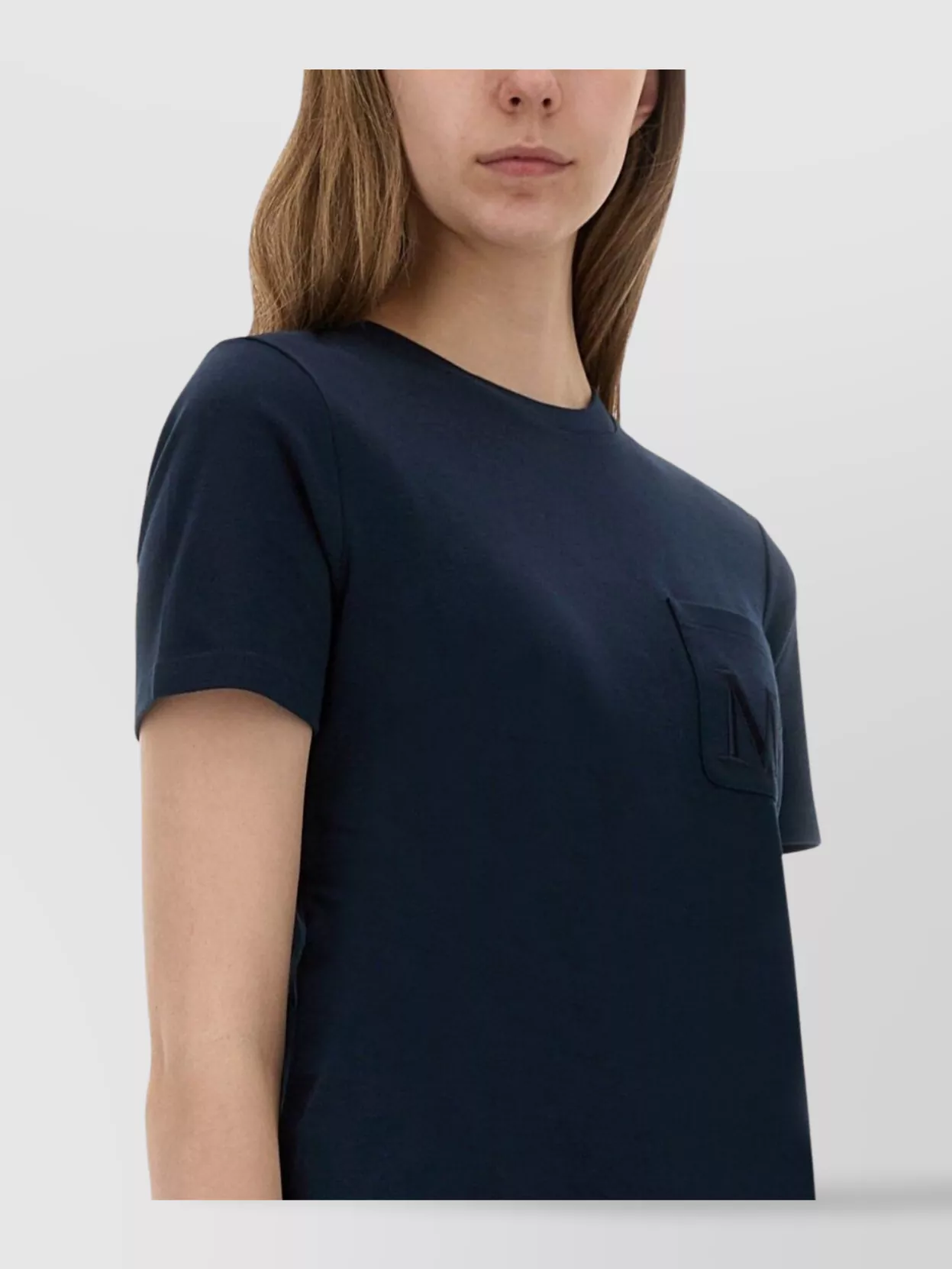 S Max Mara Regular Fit Crew Neck T-Shirt With Pocket