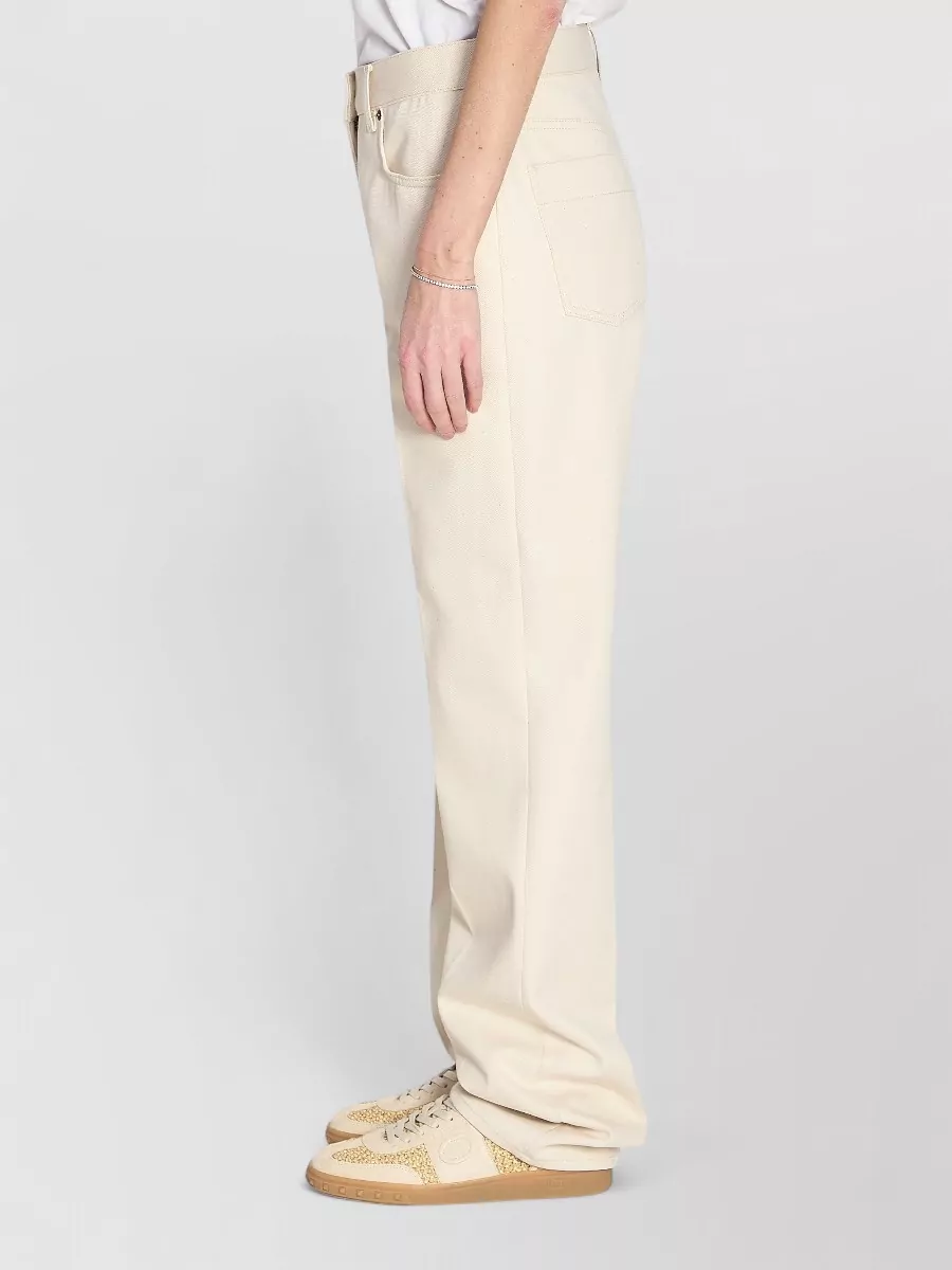 Valentino Garavani Cotton Low-Rise Pleated Wide-Leg Jeans