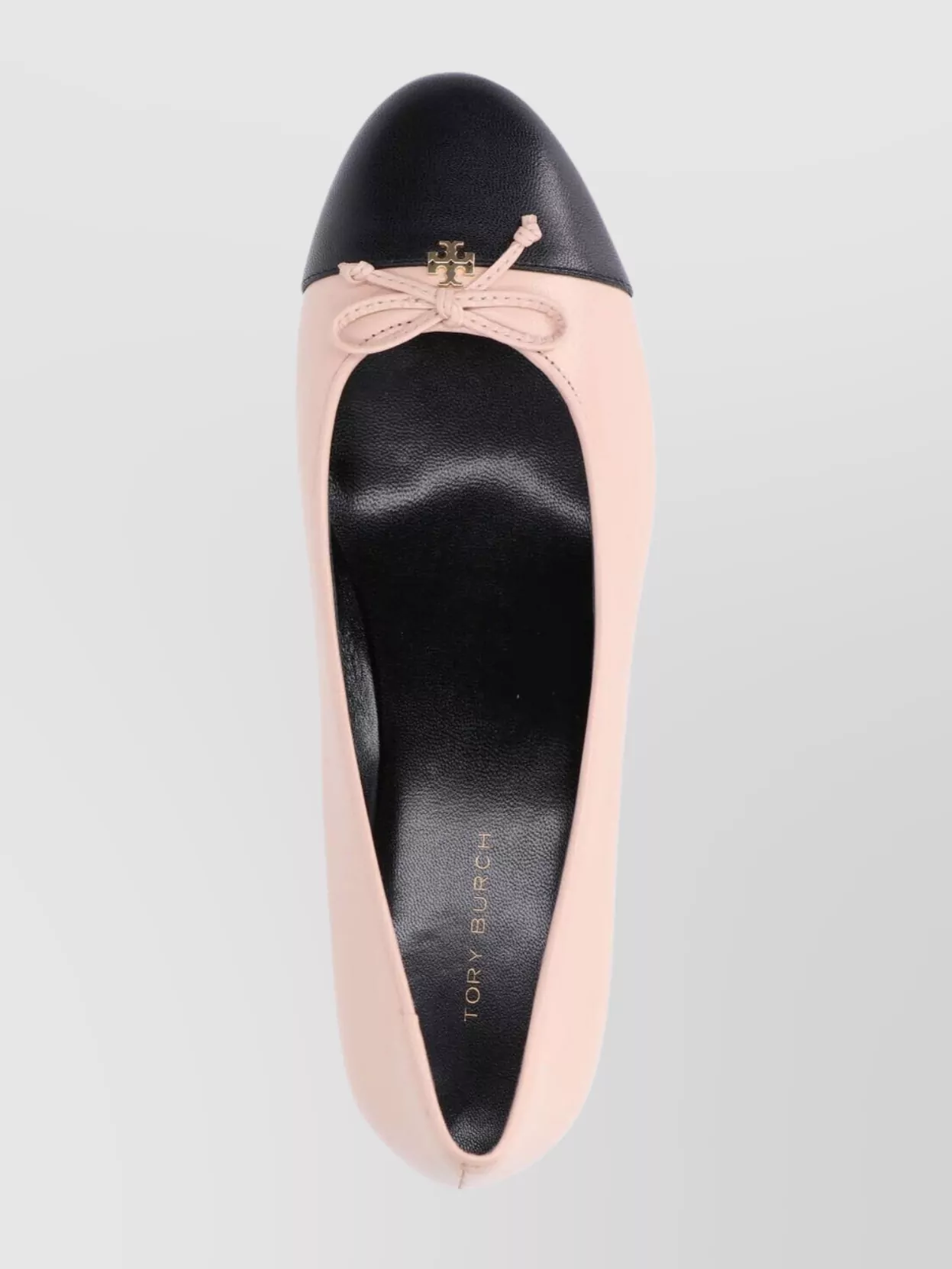 Tory Burch Two-tone Block Heel Pumps Bow Detail In Pink