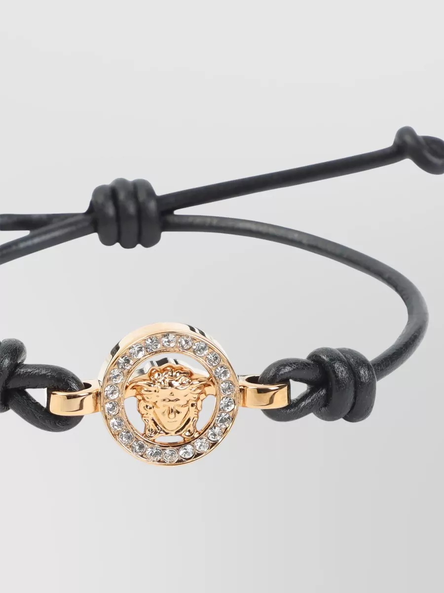 Versace Bracelet Adjustable Strap Crystal Embellishments Knots