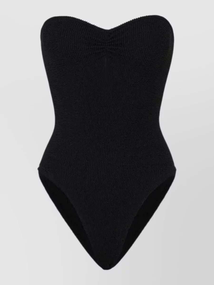 Hunza G Gathered strapless swimsuit