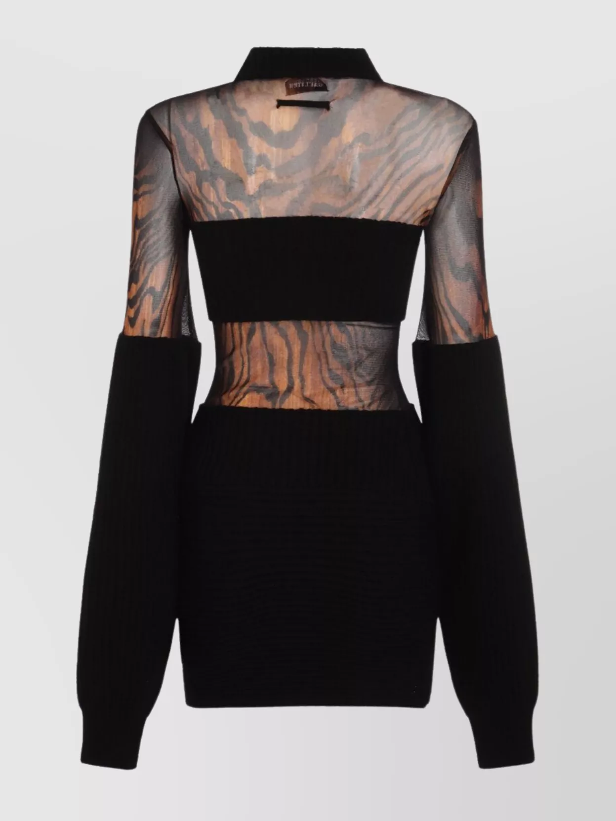 Jean Paul Gaultier Knee Length Dress Fitted Silhouette In Black