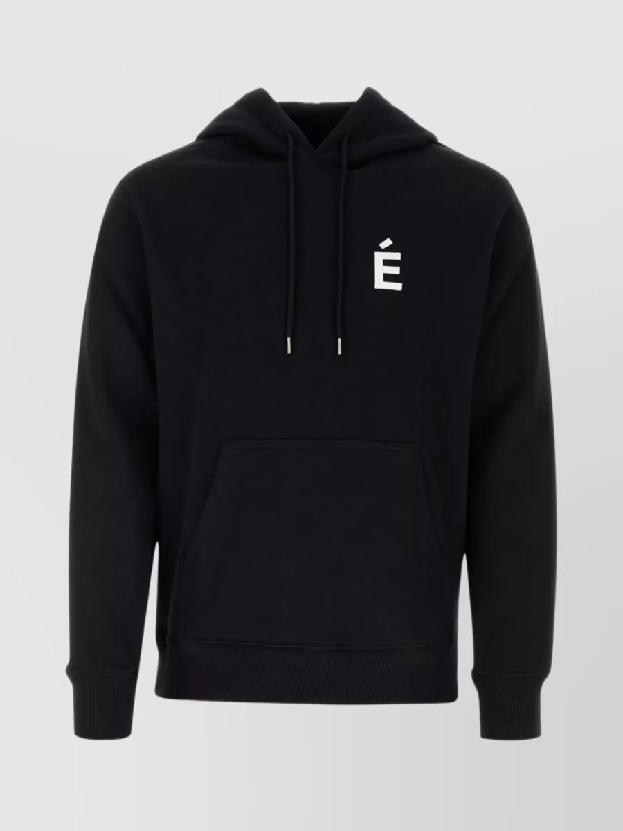 Shop Etudes Studio Hooded Sweatshirt In Organic Cotton In Black