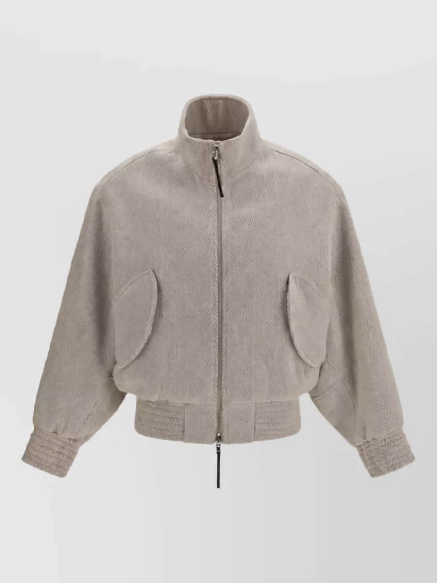 Jacquemus wool padded bomber jacket