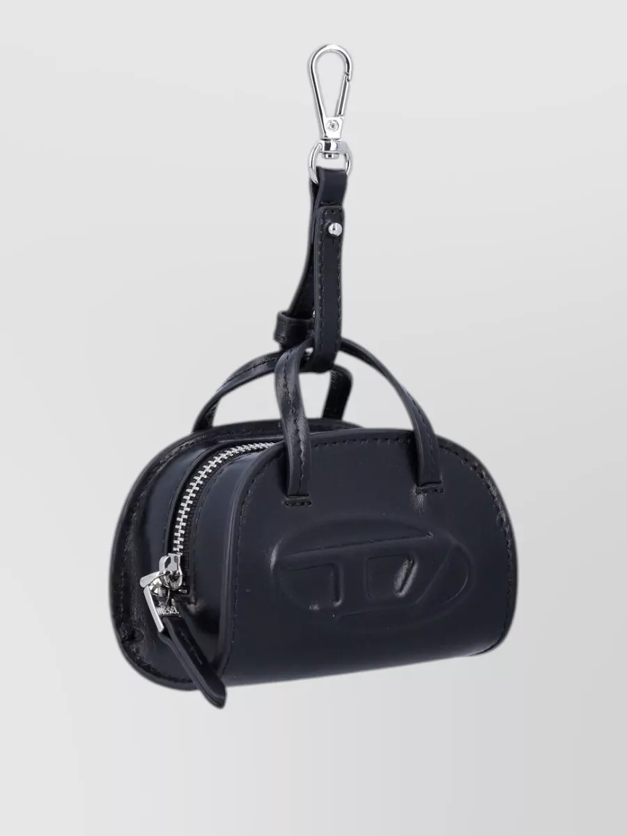 Diesel Leather Dome Keychain Wallet