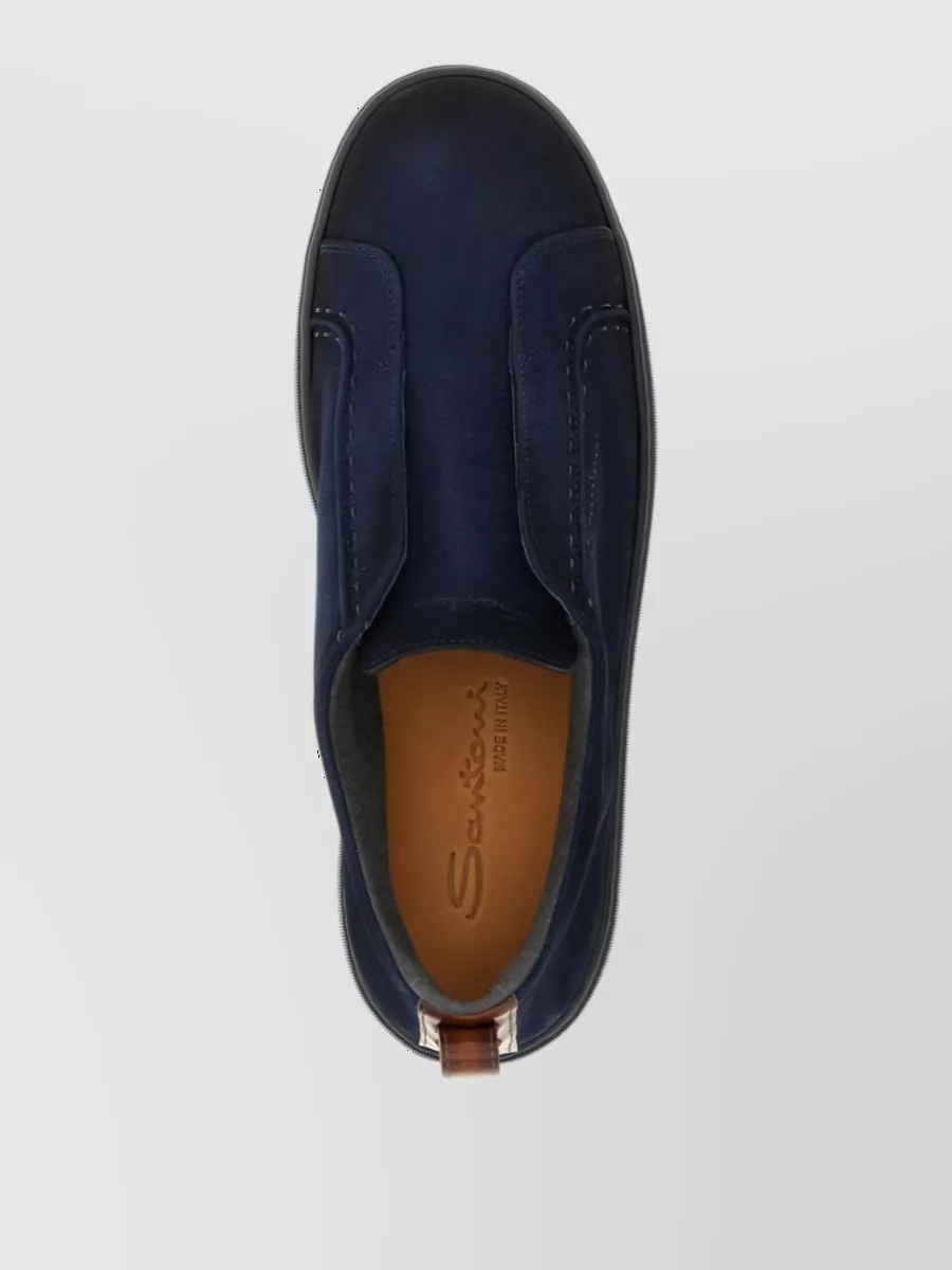 Santoni Leather Low-Top Sneakers