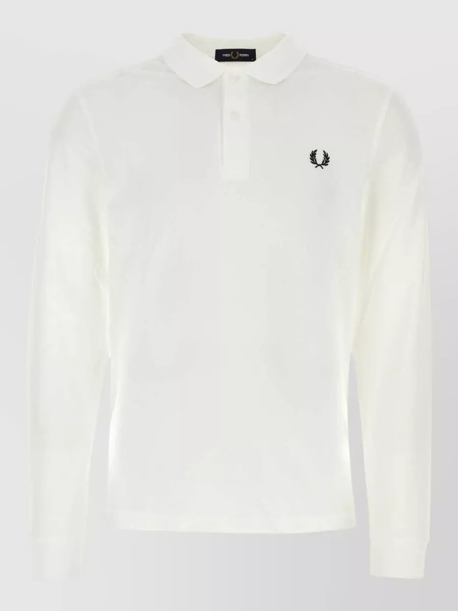 Fred Perry cotton long-sleeve polo shirt