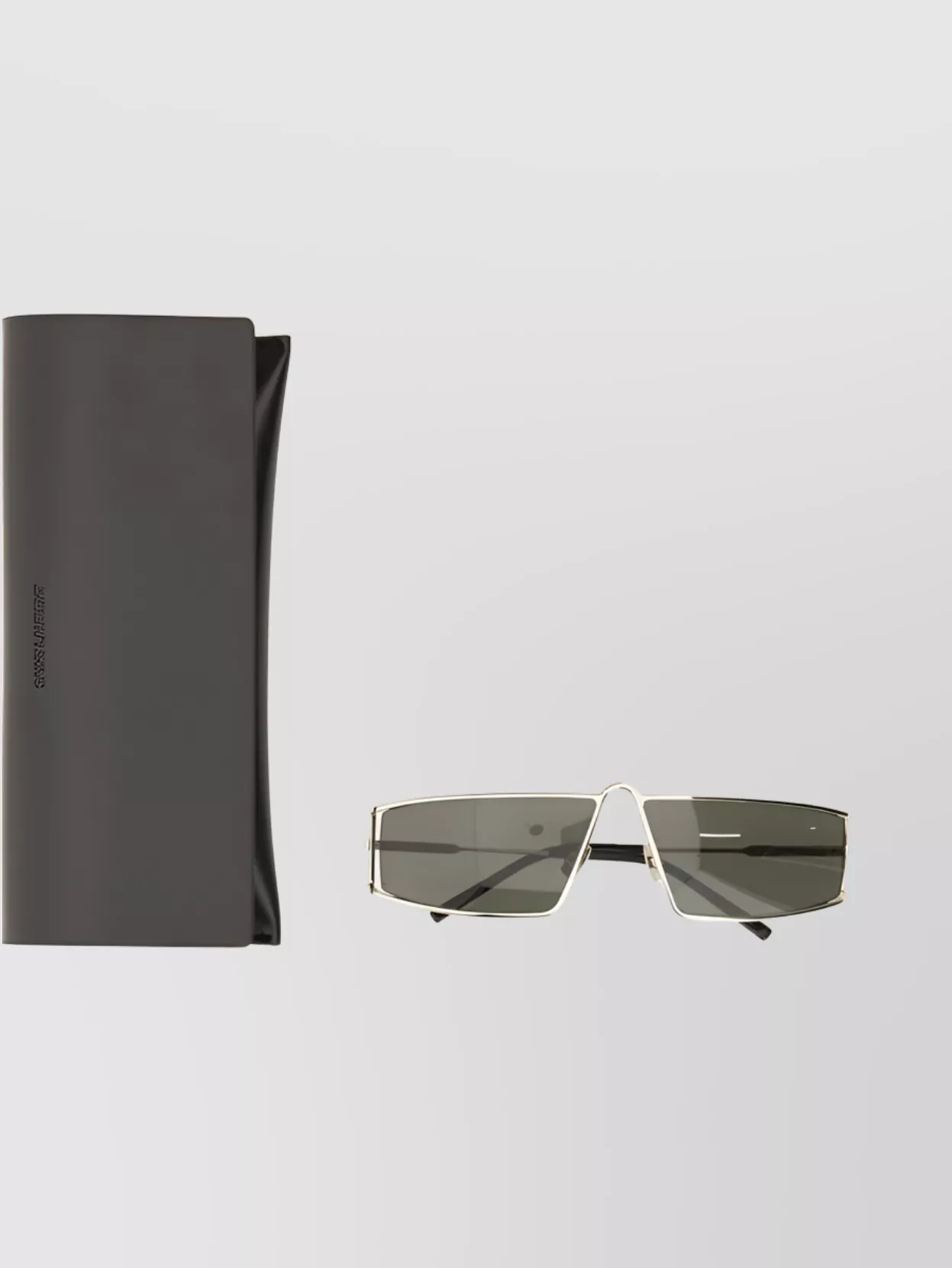 Saint Laurent Rectangular Metal Frame Sunglasses Sl 606
