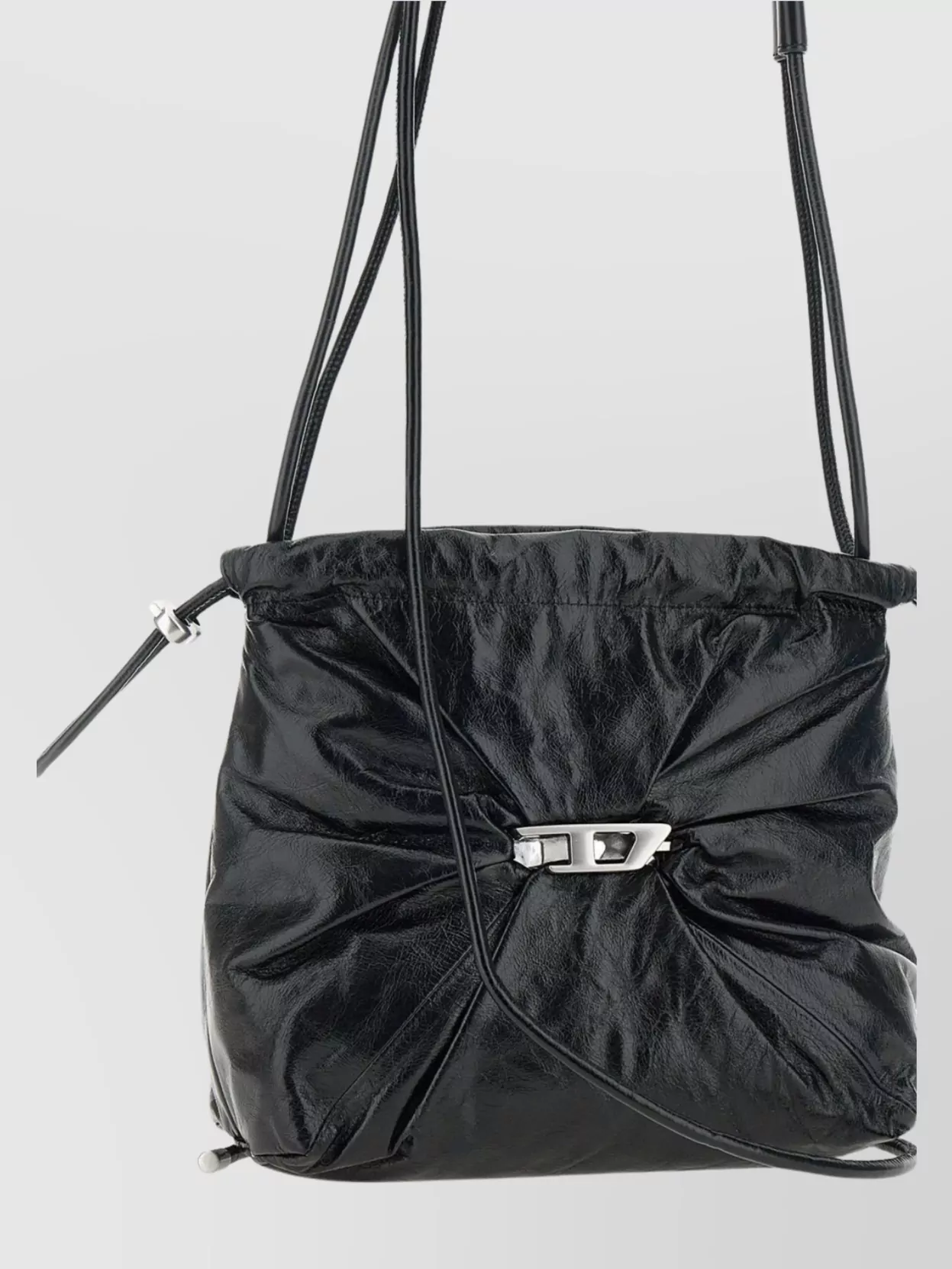Diesel Scrunch-D Leather Shoulder Bag