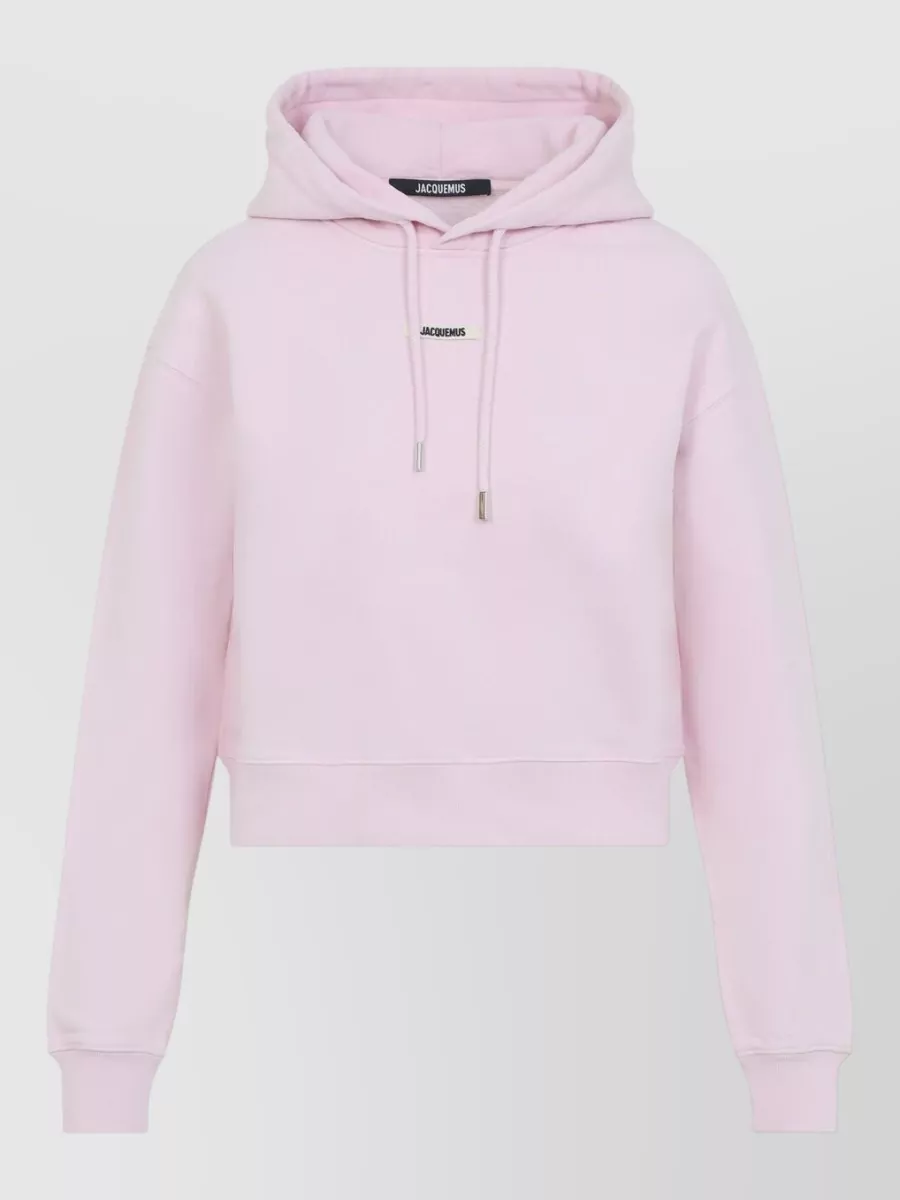 Jacquemus Le Hoodie Gros Grain Cotton Hooded Top