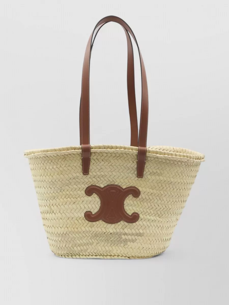 Celine palm leaf basket bag