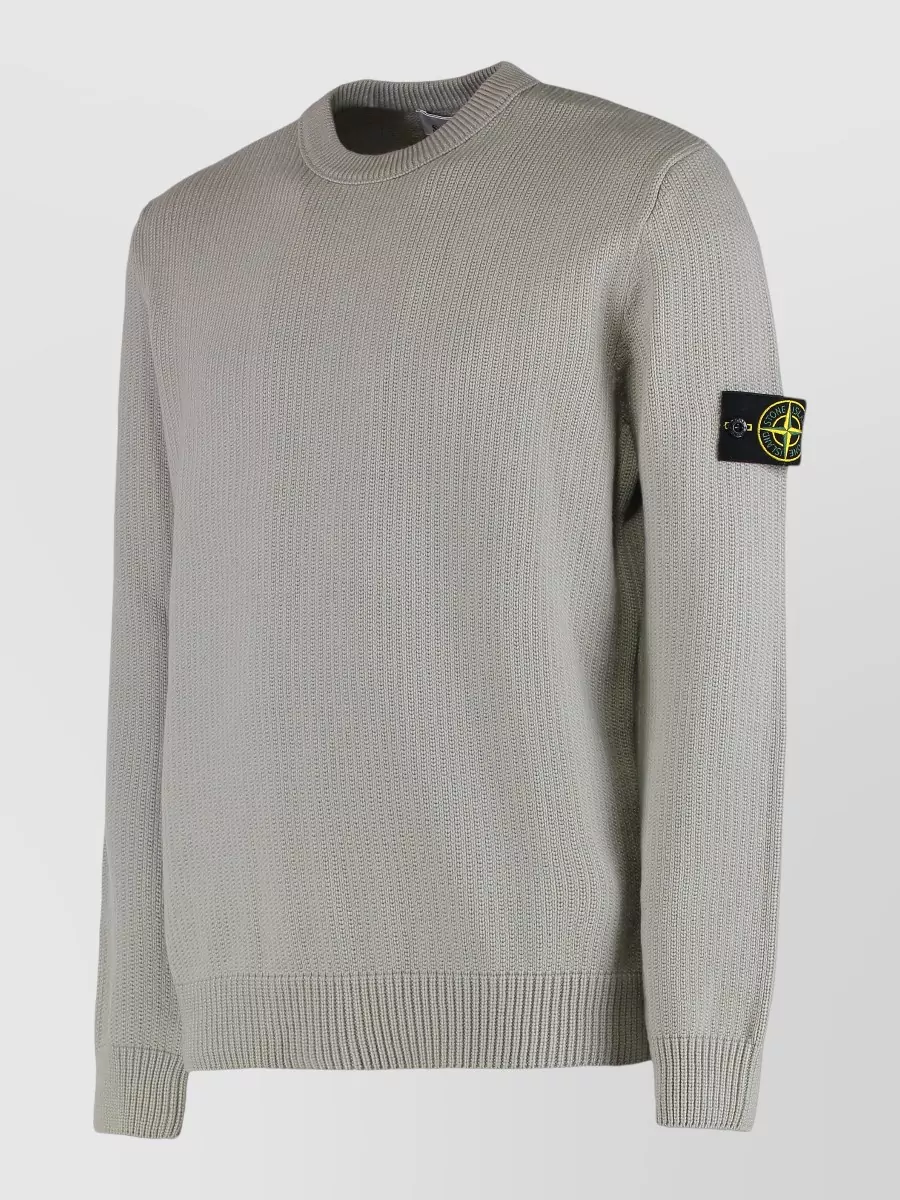 Stone Island Cotton Crew Neck Knit Sweater