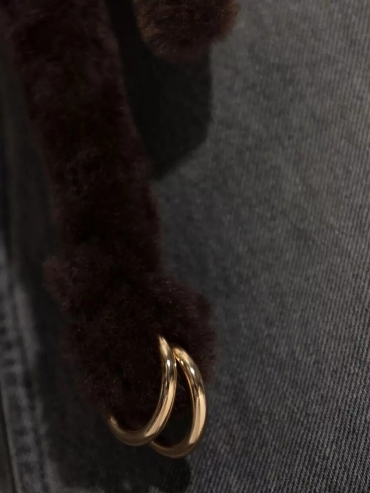 Darkpark Straight Leg Denim Fur Belt