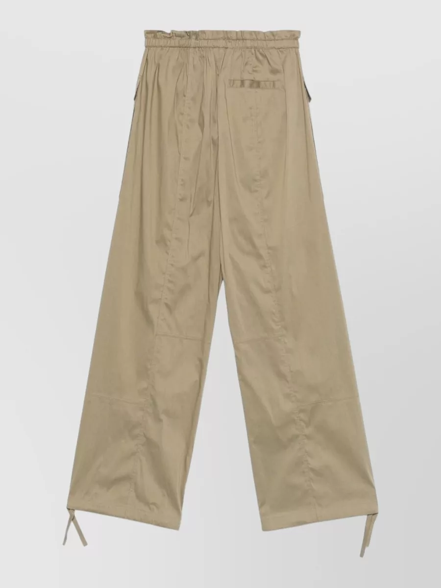 Semicouture Cotton Wide-Leg Trousers