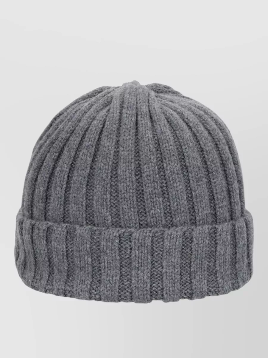 Borsalino Ribbed Cashmere Beanie