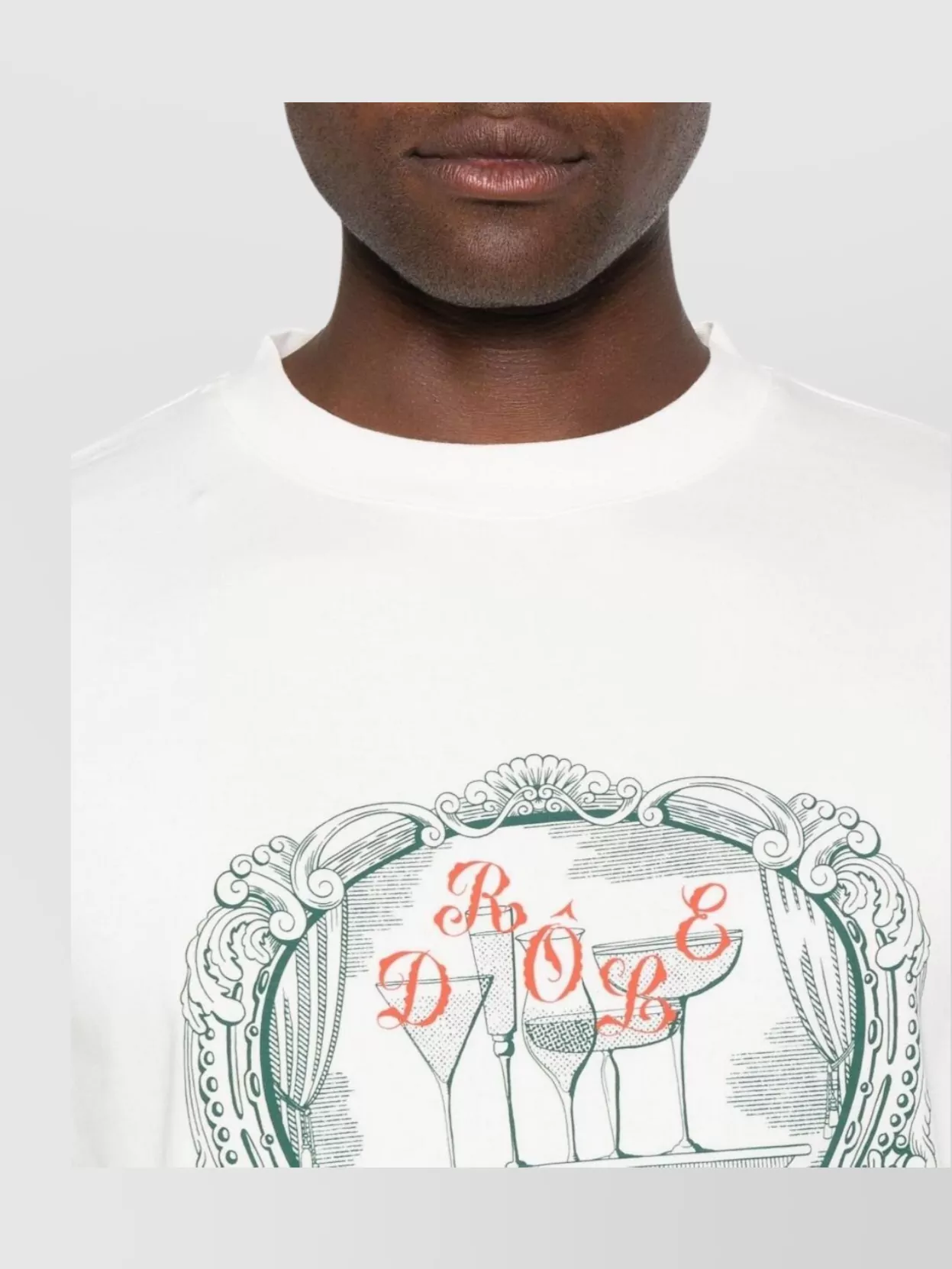 Drôle De Monsieur Graphic Print Crew Neck Short Sleeve T-Shirt